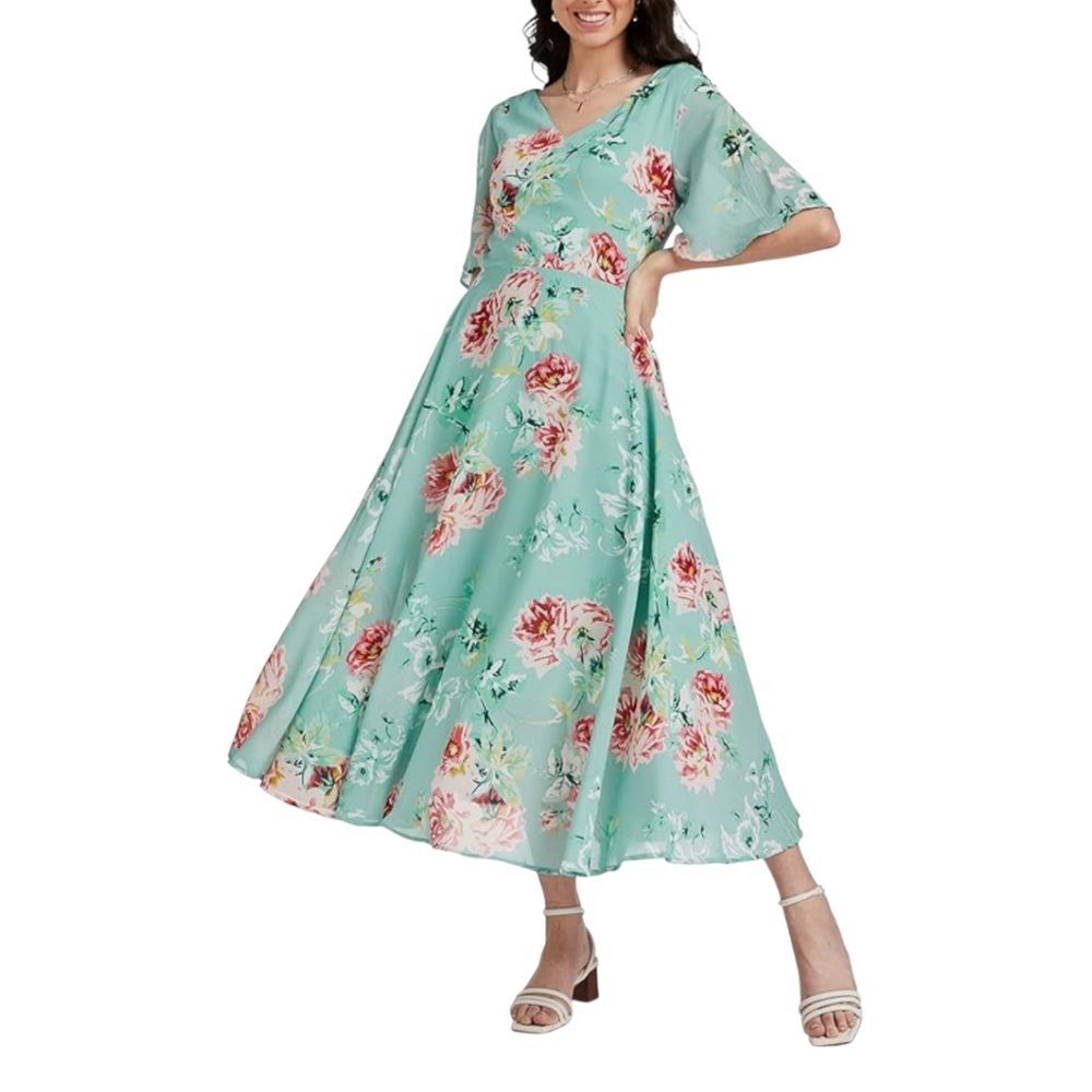 RARE Women’s Floral Midi Dress | Size Large
